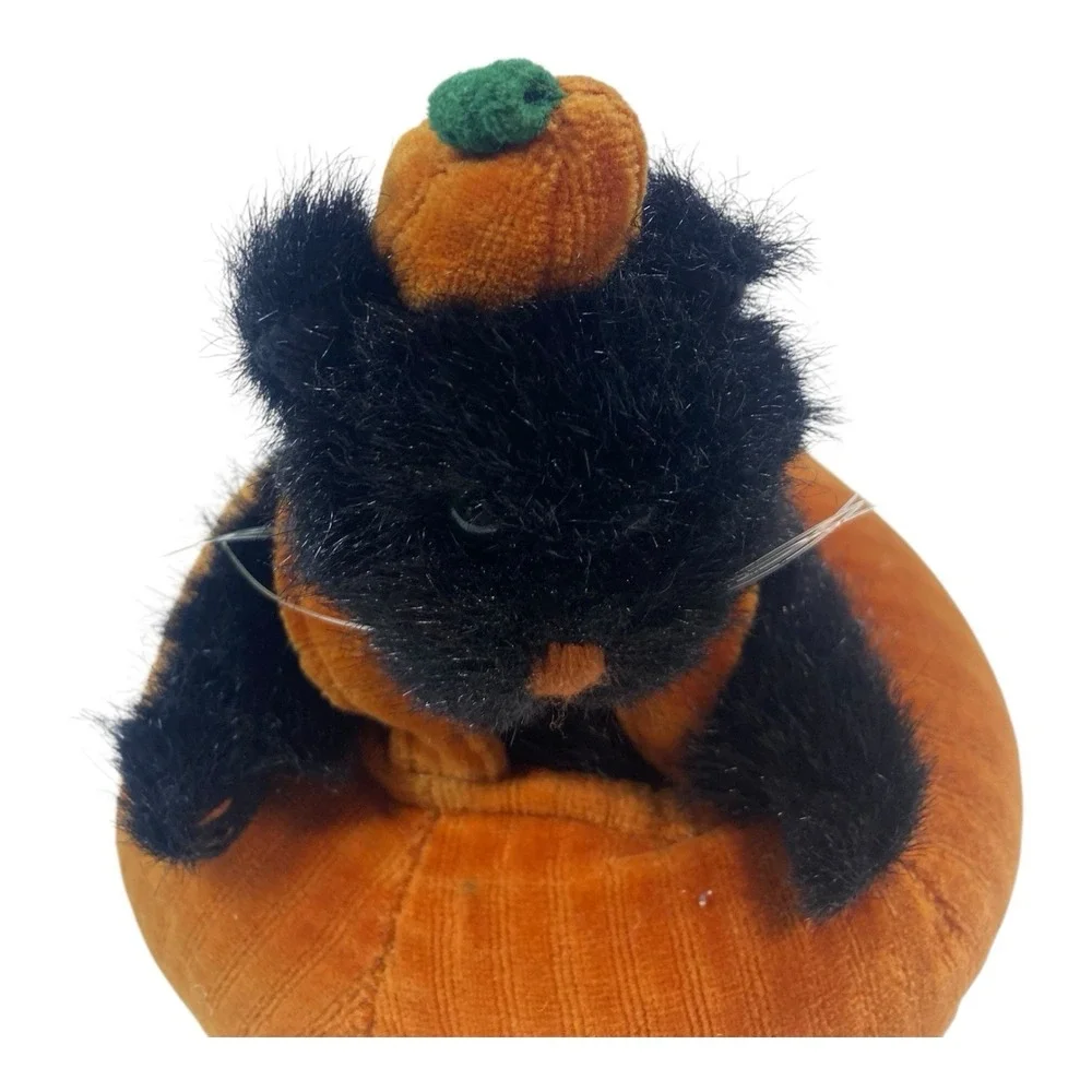 Vintage Boyds Bears Black Cat Plush Inkly Boocat Pumpkin‎ Costume Stuffed Animal